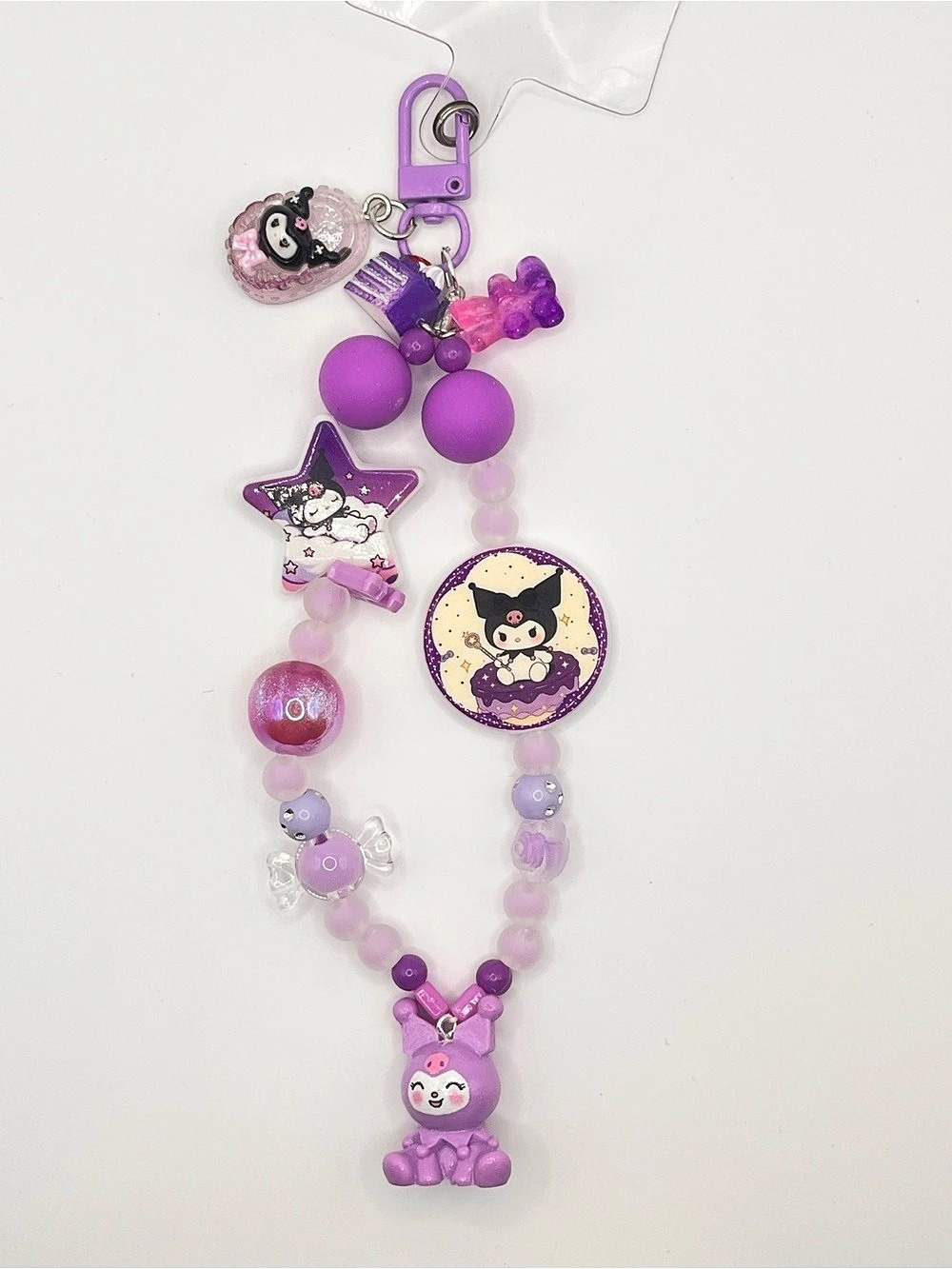 Kurumi Purple & Pink Charm Accessory phone